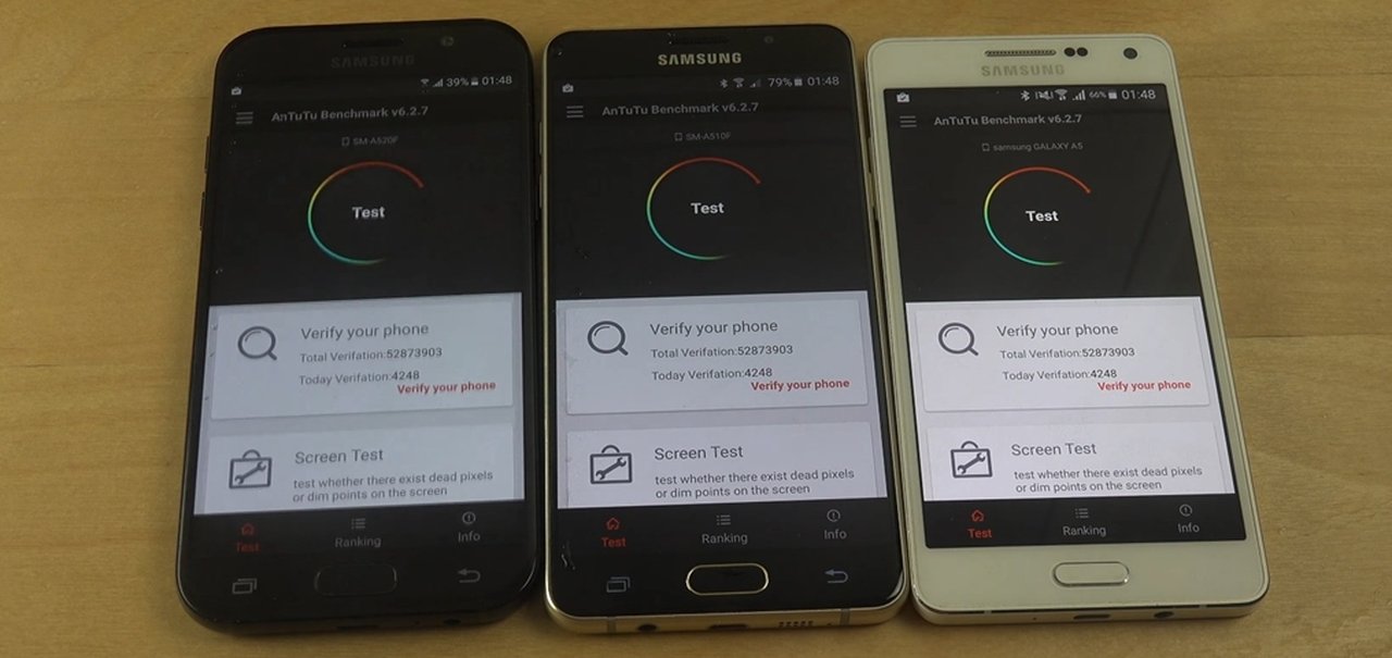 Teste compara desempenho do Samsung Galaxy A5 de 2015, 2016 e 2017 [vídeo]