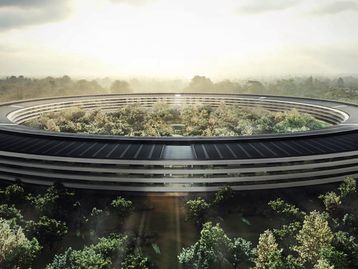 Novo campus “espacial” da Apple, em Cupertino, ganha detalhes absurdos