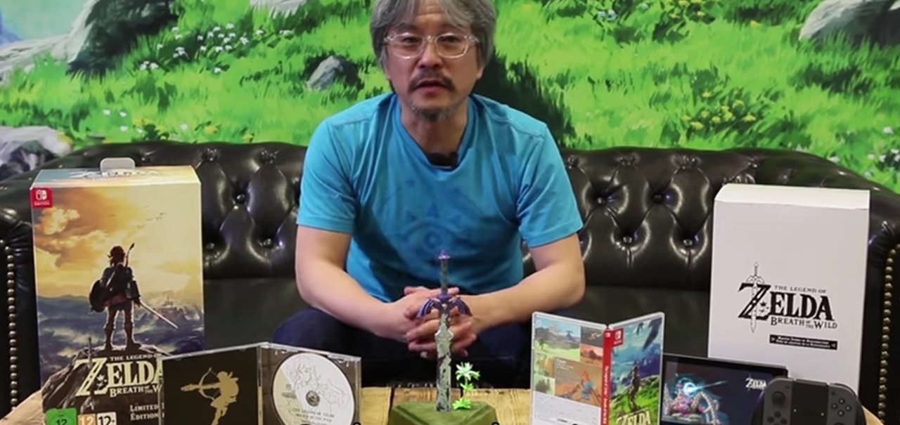 Veja unboxing da edição limitada de Zelda feito pelo próprio Eiji Aonuma