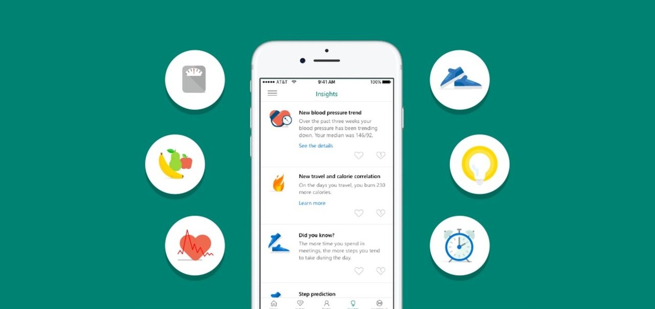 Microsoft lança app para cuidar da saúde de usuários do Android, iOS e WP