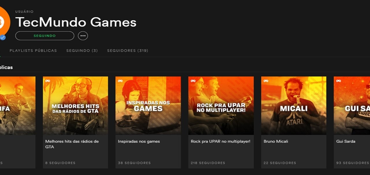 Você sabia que o TecMundo Games está no Spotify com várias playlists?