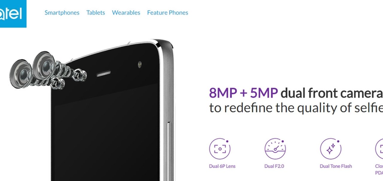 Com câmera dupla na frente e atrás, Alcatel Flash faz selfies diferenciadas