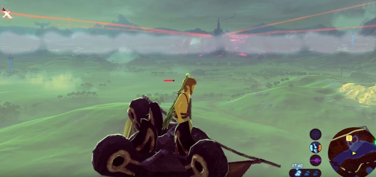 Você pode viajar pelos ares usando os guardiões de Breath of the Wild