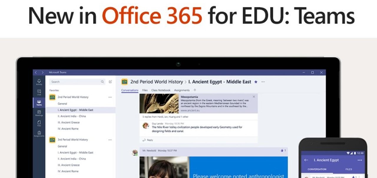 Microsoft Teams promove ambiente colaborativo em sala de aula no Office 365