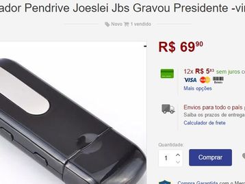 Vendedor comercializa “Pendrive Joesley” que “gravou presidente”