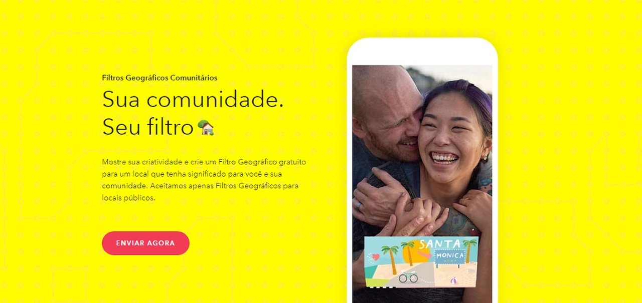 Buscando uma luz, Snapchat torna 'Filtro Geográfico' mais fácil de usar