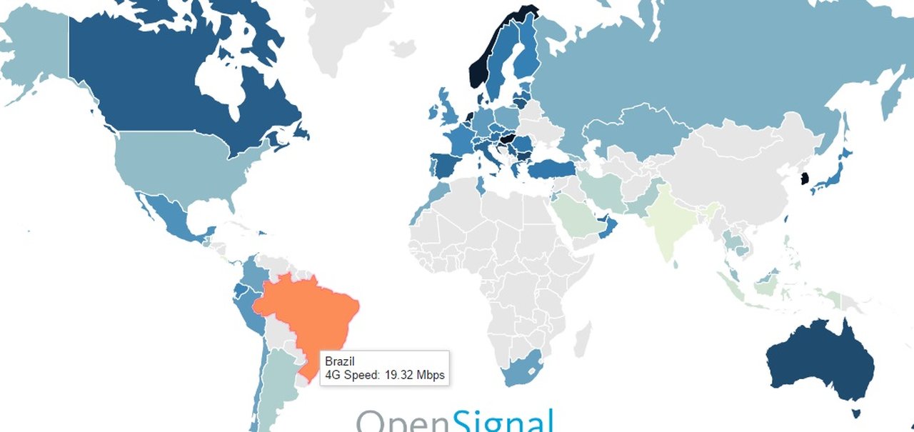 Brasil tem uma das piores conexões 4G do mundo; Singapura lidera 