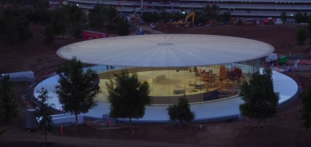 Veja como está ficando o Steve Jobs Theater, o novo auditório da Apple