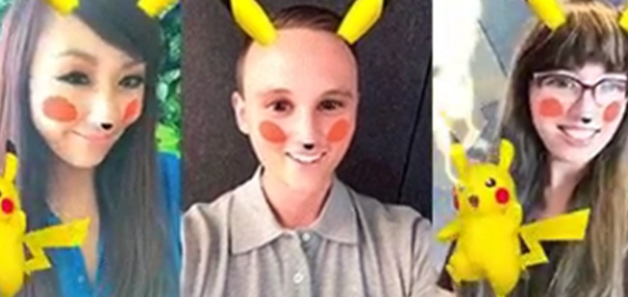 Snapchat ganha lente que transforma usuários em Pikachu