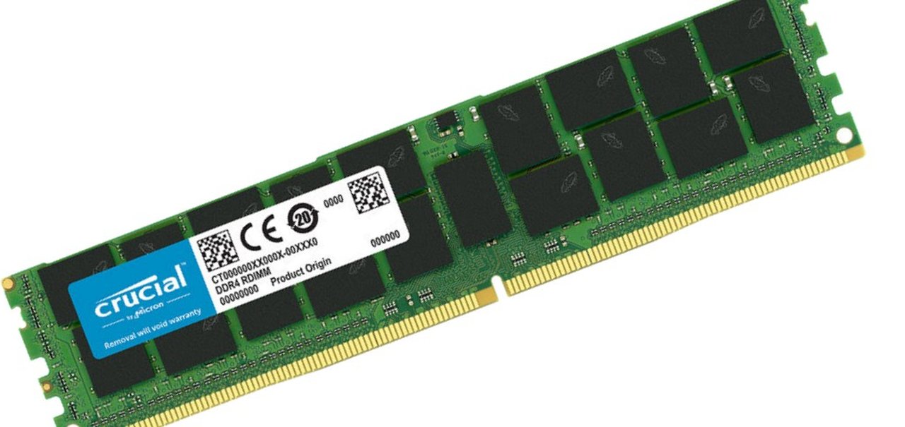 Crucial anuncia módulo de memória LRDIMM DDR4 com 128 GB para servidores