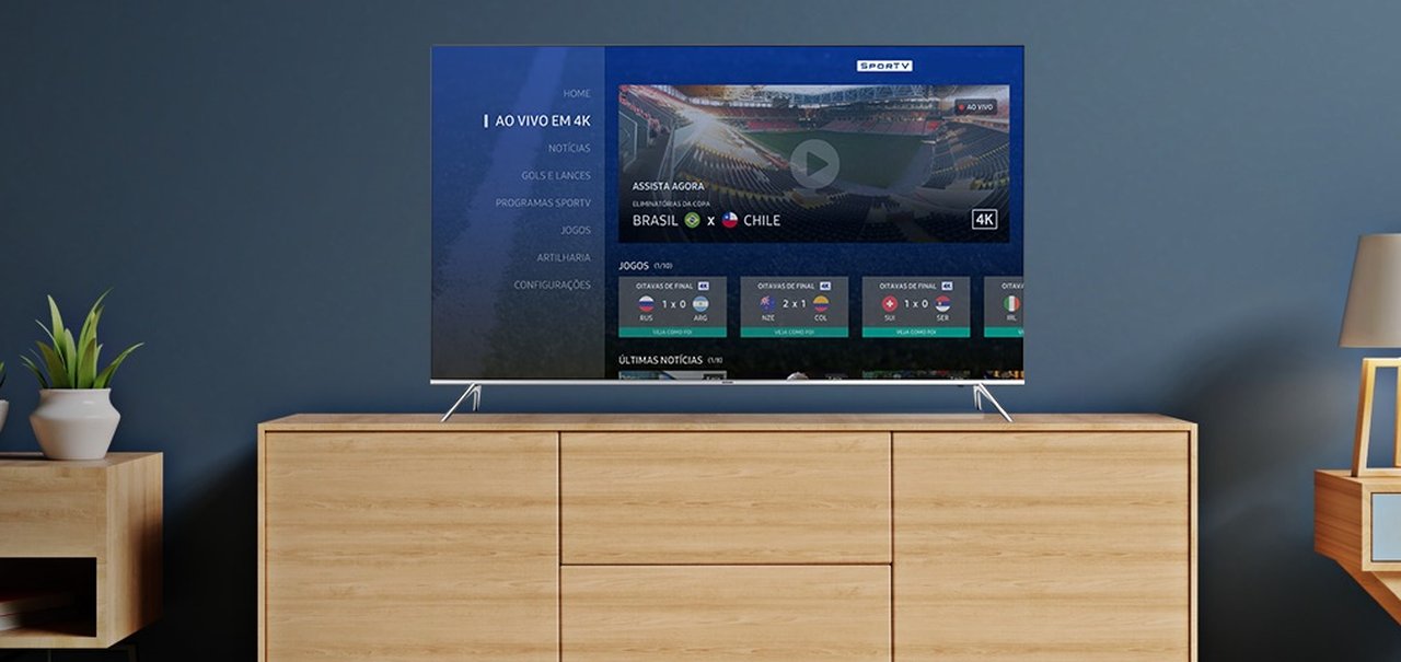 SporTV fará transmissão exclusiva de jogos da Copa em 4K para TVs Samsung