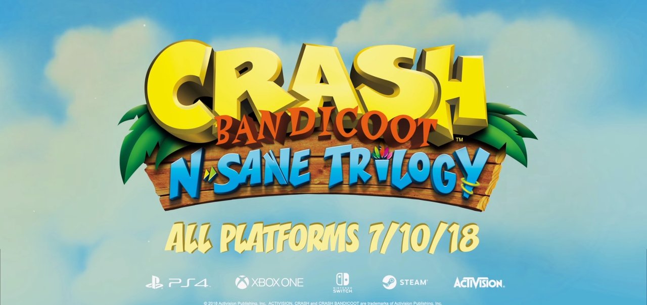 Confirmado: Crash Bandicoot N. Sane Trilogy também chegará ao Xbox One e PC