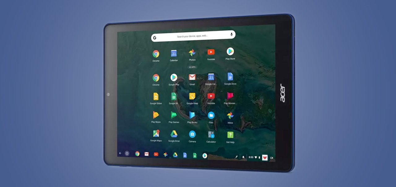 Acer será a primeira a lançar tablet equipado com Chrome OS, do Google