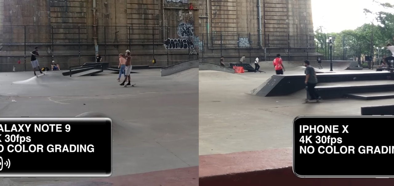 Note 9 vs iPhone X: vídeo compara filmagens feitas com cada dispositivo