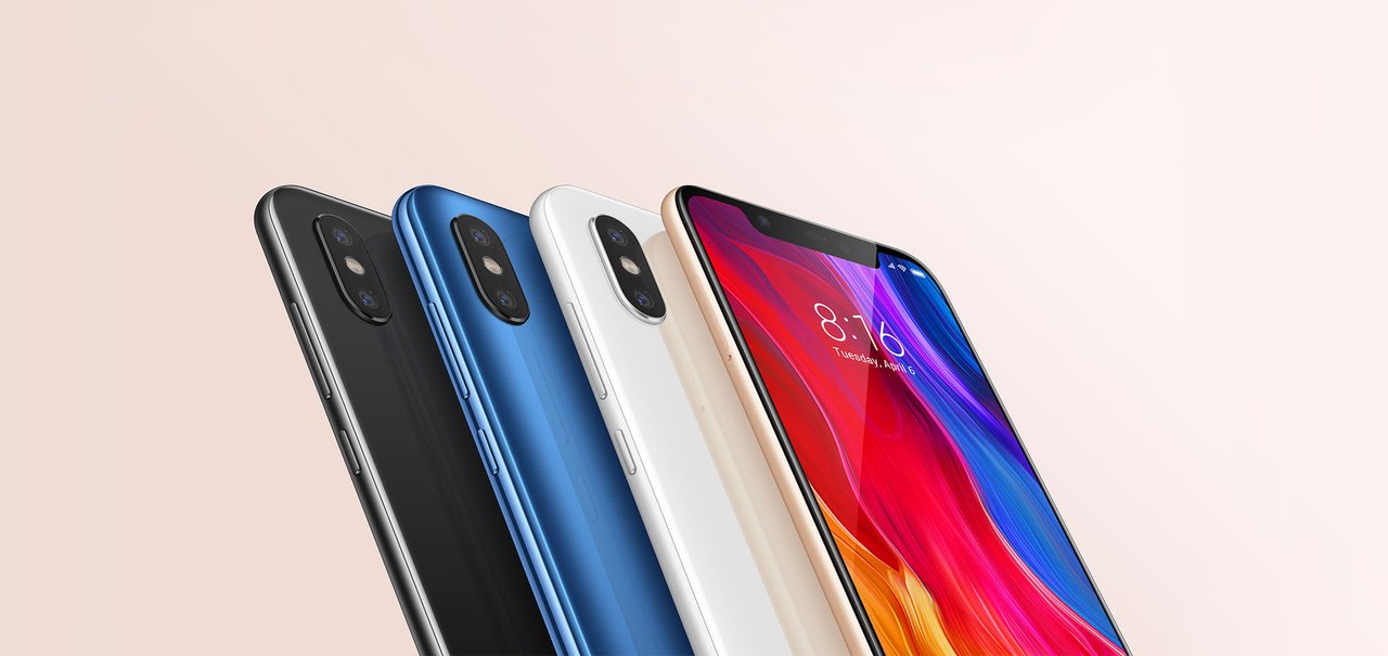 Xiaomi Mi 8 por a partir de R$ 1.420 com até 128 GB de memória na GearBest