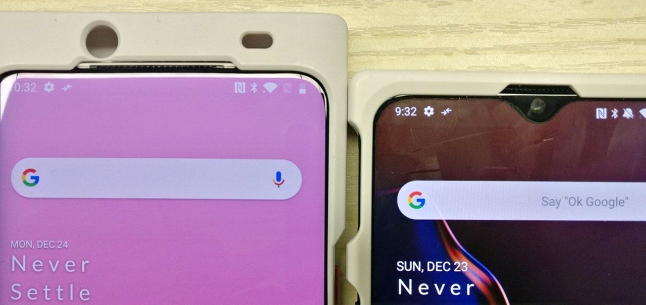 Suposta foto do OnePlus 7 não tem notch e mostra possível câmera deslizante