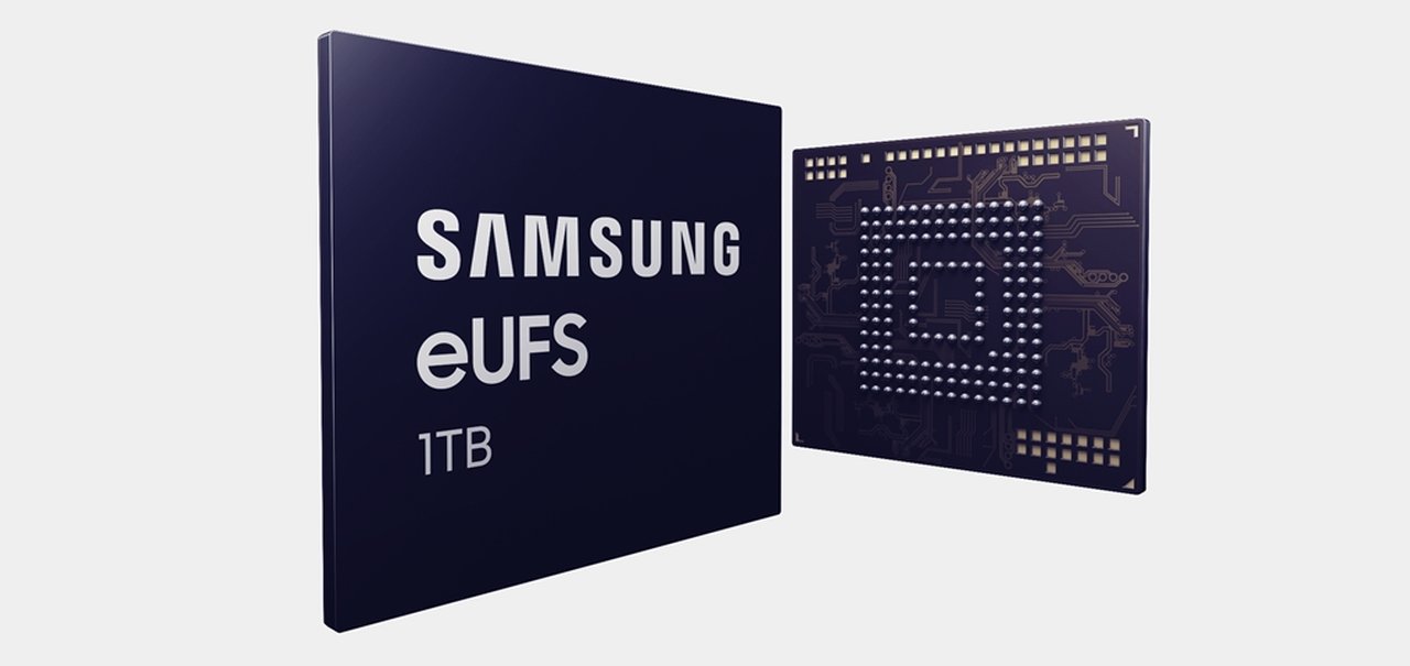 Samsung apresenta chip de memória interna de 1 TB para smartphones