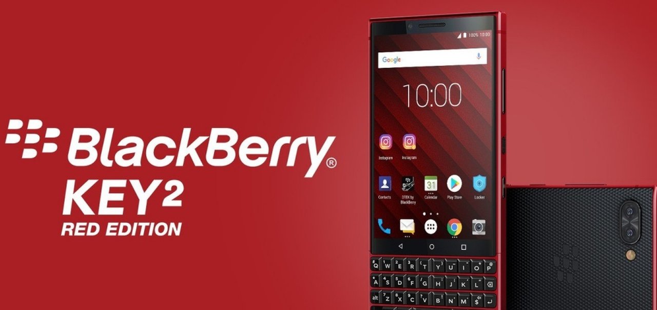 Nova versão do Blackberry Key2 é vermelha e tem mais armazenamento