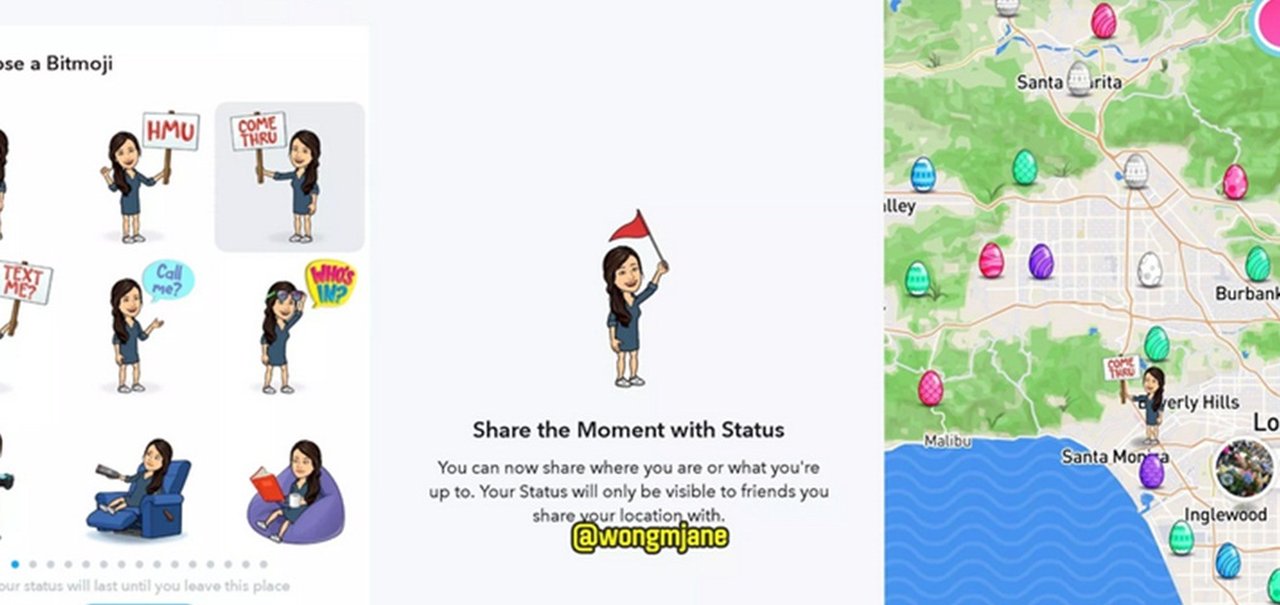 Snapchat ganha recursos de localização com Bitmoji inspirados no Foursquare