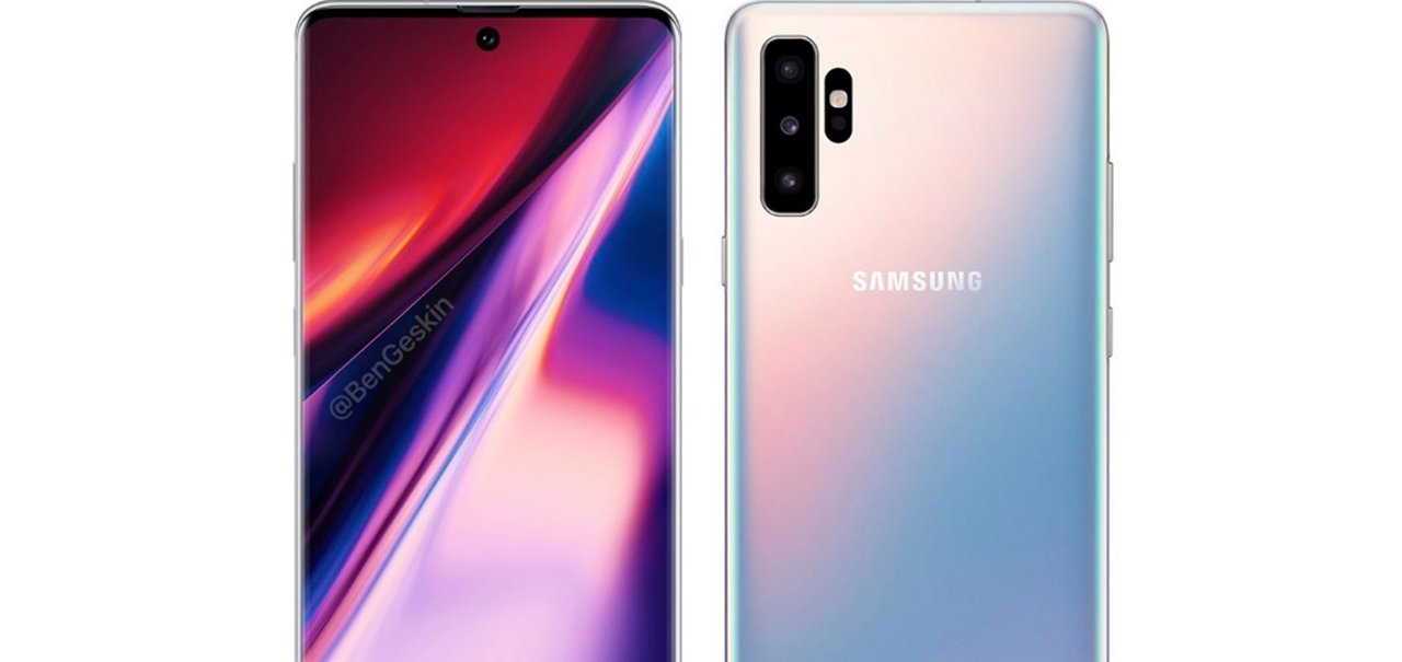 Galaxy Note 10 tem visual 'confirmado' em nova renderização vazada