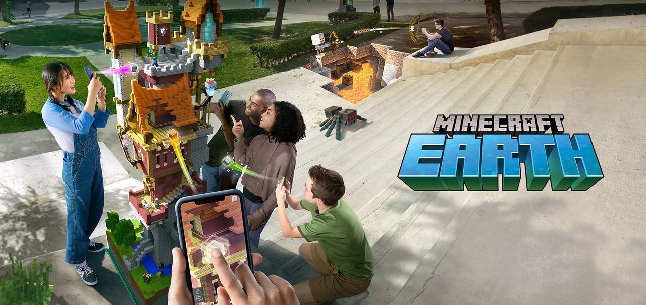 Gameplay de Minecraft Earth, com realidade aumentada, é mostrado na WWDC