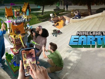 Gameplay de Minecraft Earth, com realidade aumentada, é mostrado na WWDC