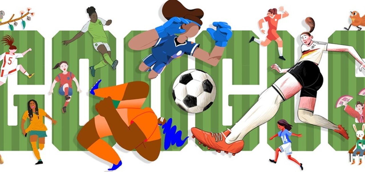 Doodle homenageia Copa do Mundo de Futebol Feminino, que começa hoje