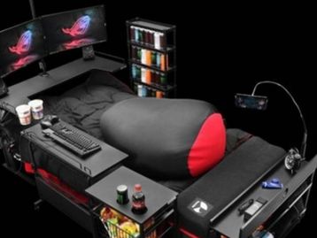 Japoneses lançam 'cama gamer' com setup mais que completo