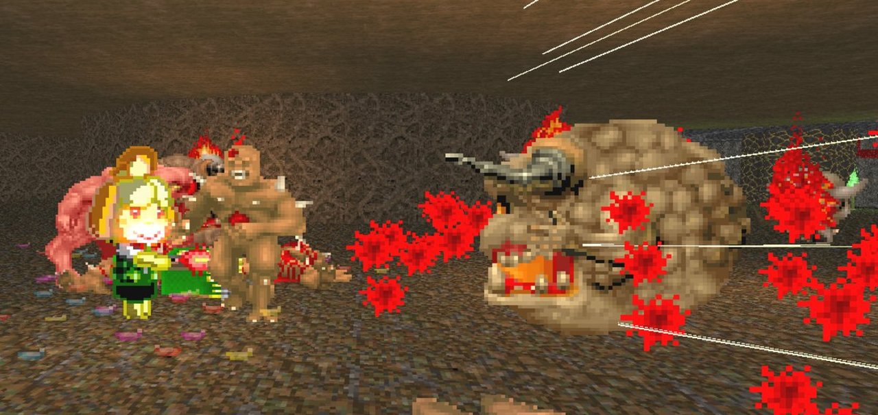 DOOM 2: mod coloca Isabelle de Animal Crossing no jogo