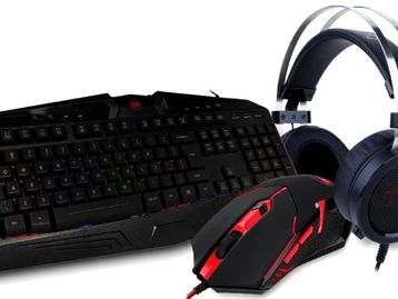 Kit gamer com teclado, mouse, mousepad e fone por R$ 199,90