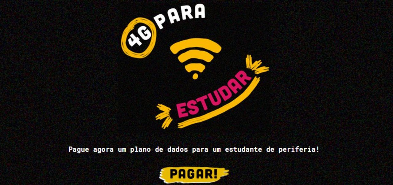 '4G Para Estudar' garante acesso à web para alunos carentes