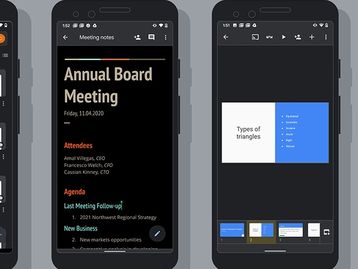 Google Docs, Planilhas e Slides recebem modo escuro no Android 10
