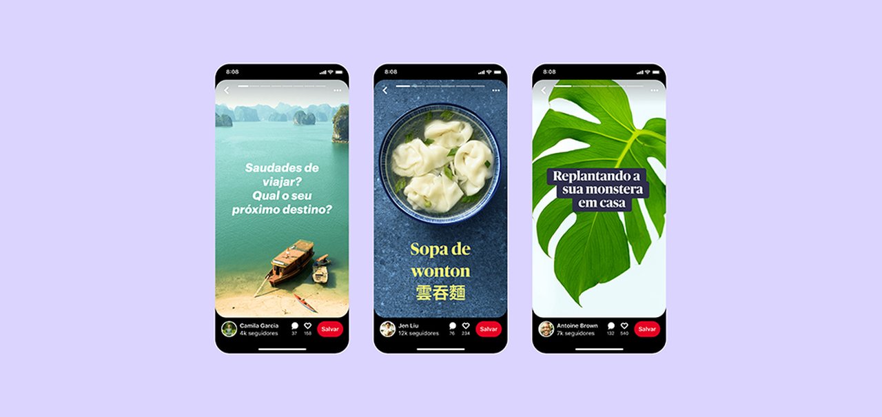 Pinterest lança seus próprios stories, os 'Pins de História'