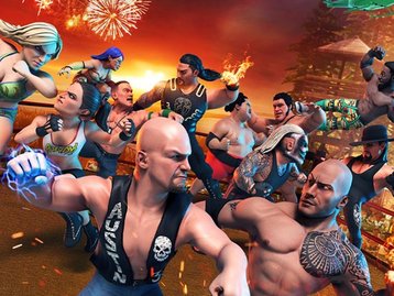 WWE 2K Battlegrounds toma nocaute dele mesmo