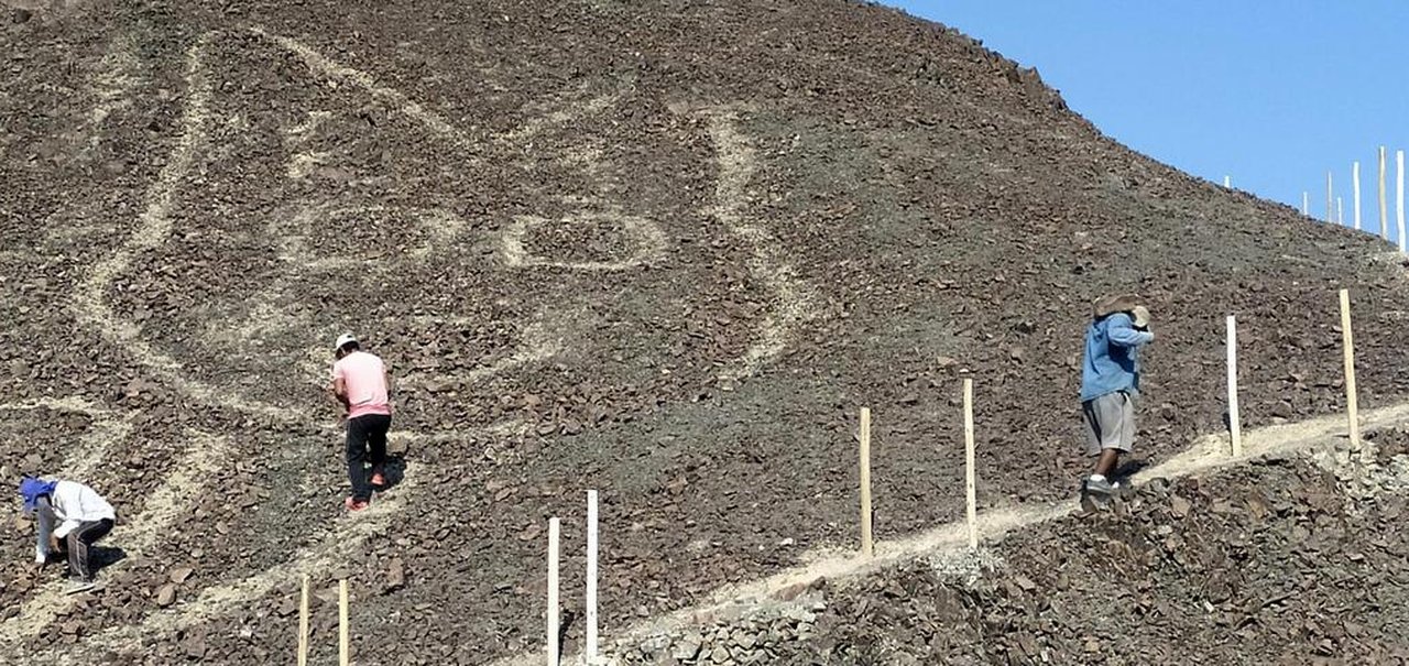 Figura de um gato é descoberta entre as Linhas de Nazca