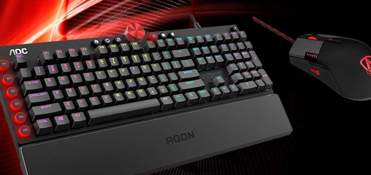 Além do monitor gamer: AOC lança acessórios como mouses, teclados e mais