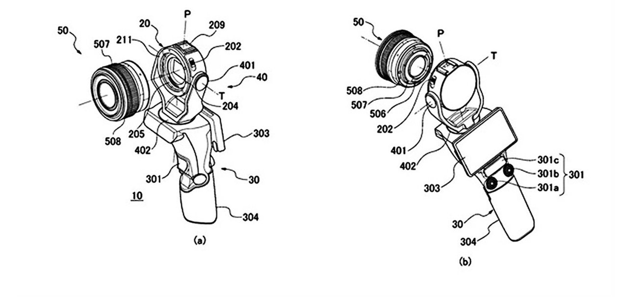 Canon patenteia câmera com gimbal e lentes intercambiáveis