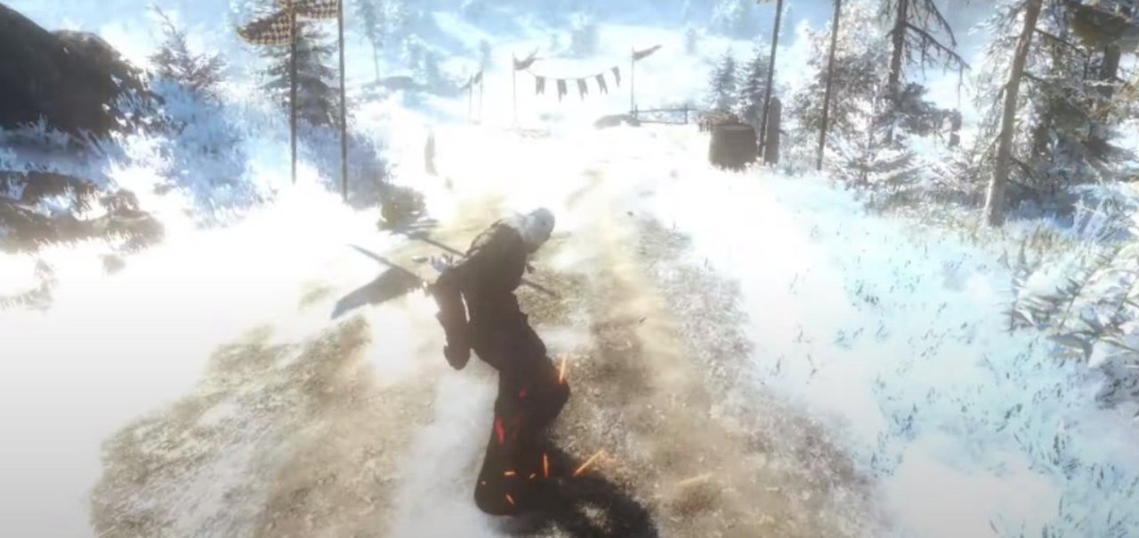 The Witcher 3: novo mod faz Geralt andar com prancha de snowboard