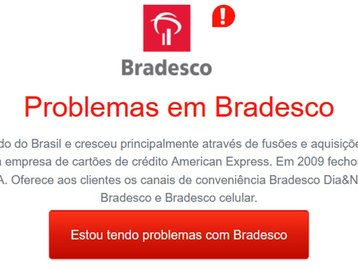 Aplicativo do Bradesco está fora do ar nesta sexta-feira