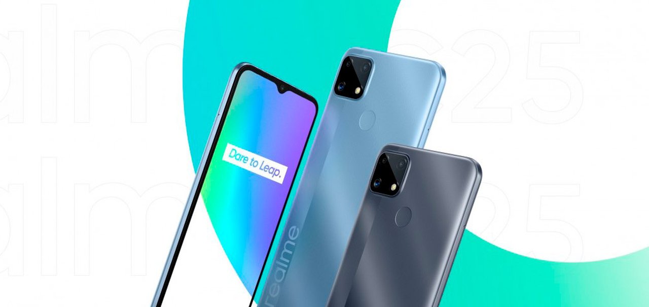 Novo Realme C25 tem bateria de 6.000 mAh e câmera tripla