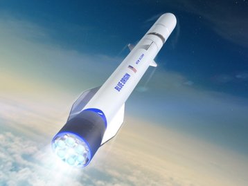 Blue Origin anuncia 1º voo espacial tripulado e leilão de um assento