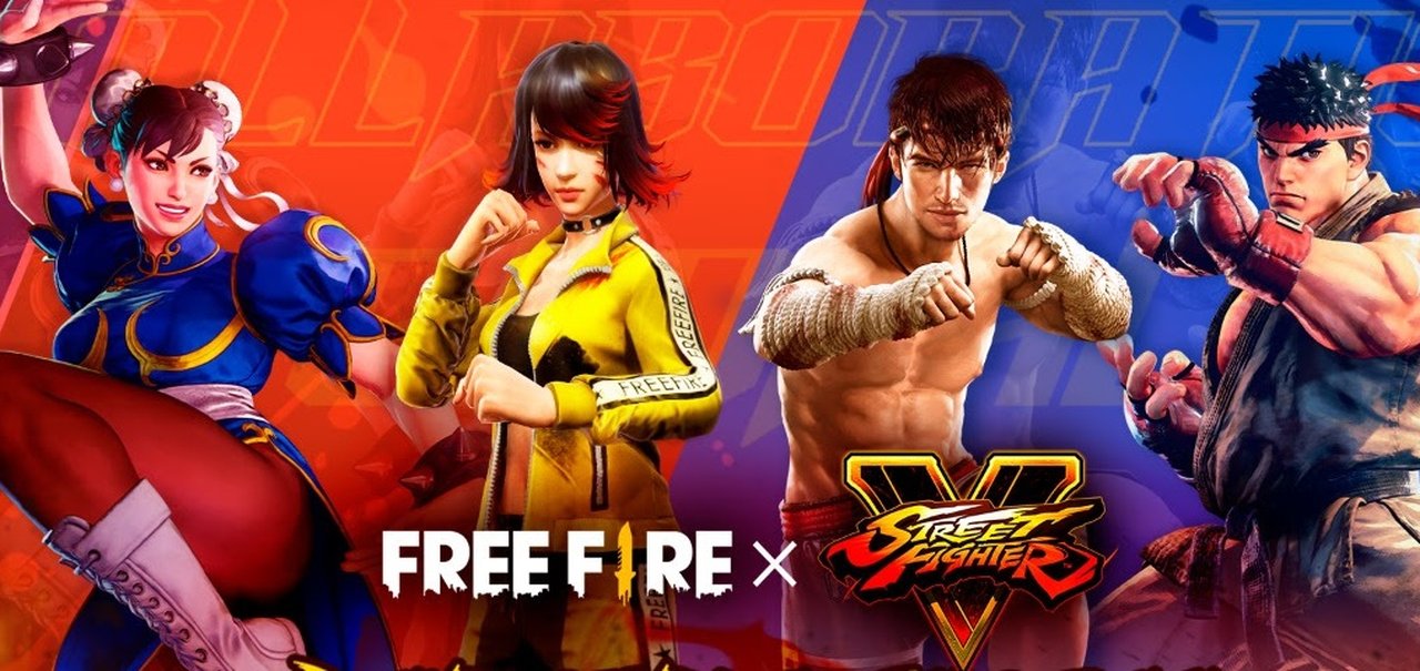 Free Fire terá conteúdo de Street Fighter com Ryu e Chun-Li