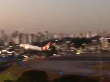 Vídeo com 'rasante' de avião em Congonhas impressiona nas redes