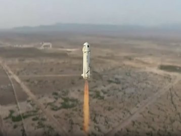 Blue Origin: foguete que levou Jeff Bezos ao espaço vira miniatura