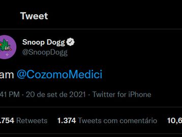 Snoop Dogg diz ser 'guru' de NFTs com mais de 100 tokens
