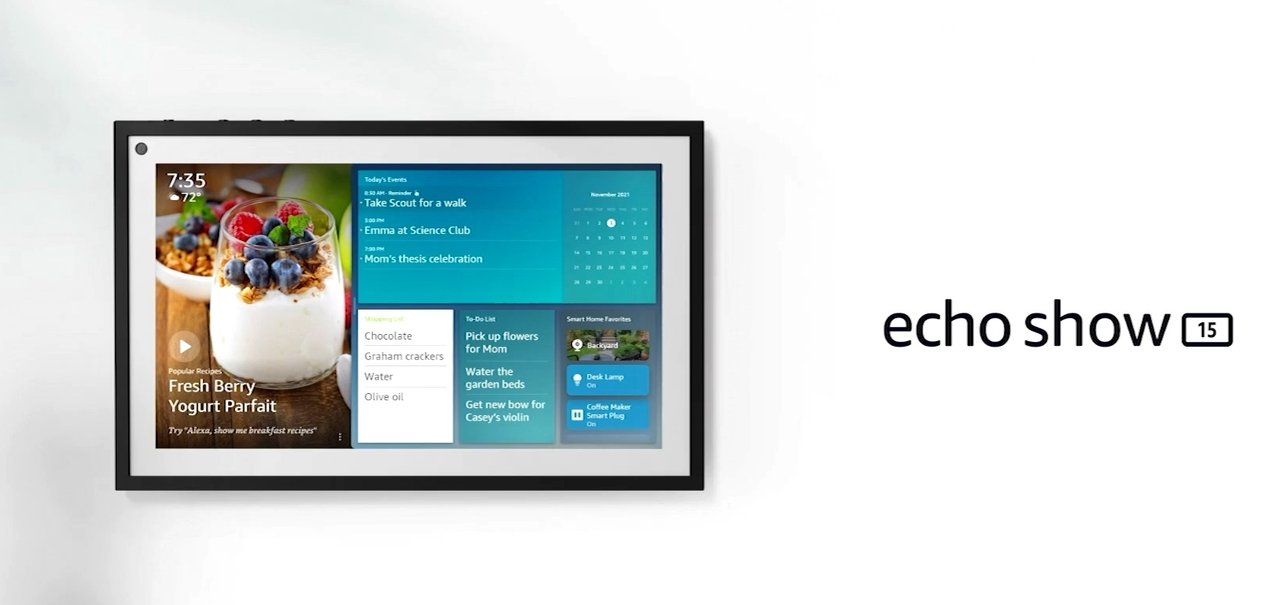 Echo Show 15: tela inteligente da Amazon pode reconhecer pessoas