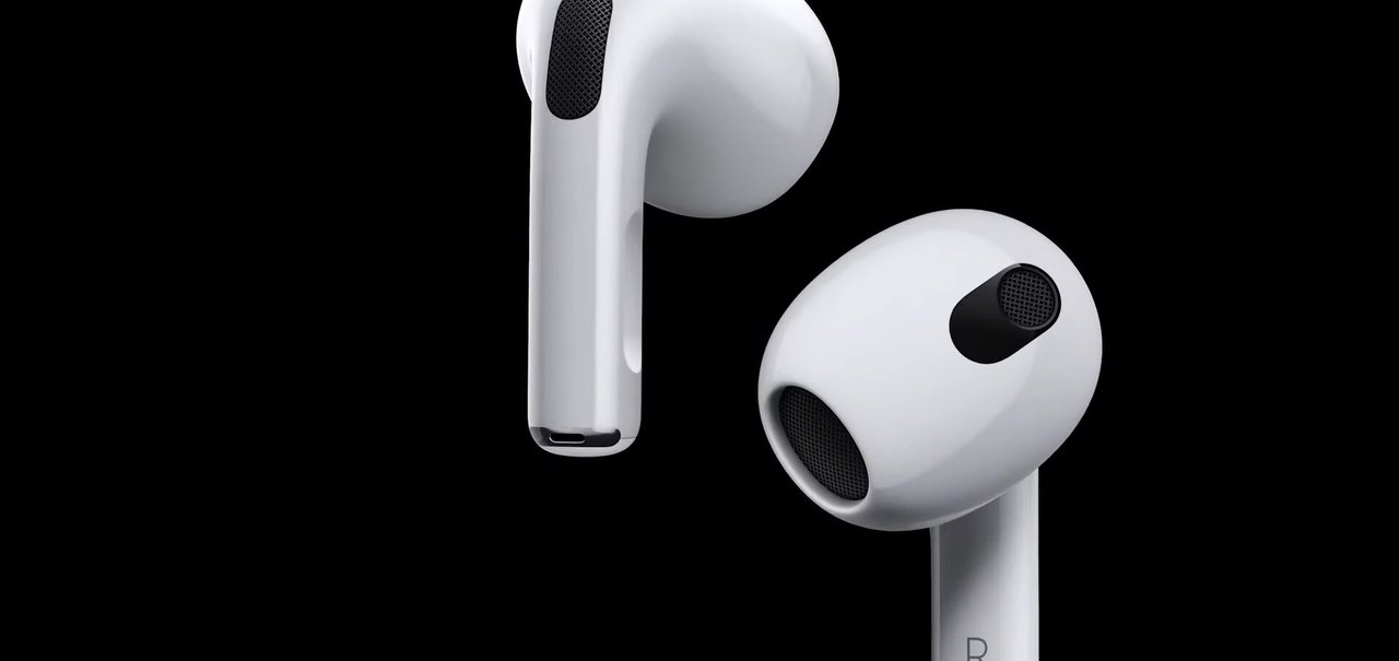 Apple anuncia AirPods 3 com novo design e bateria maior