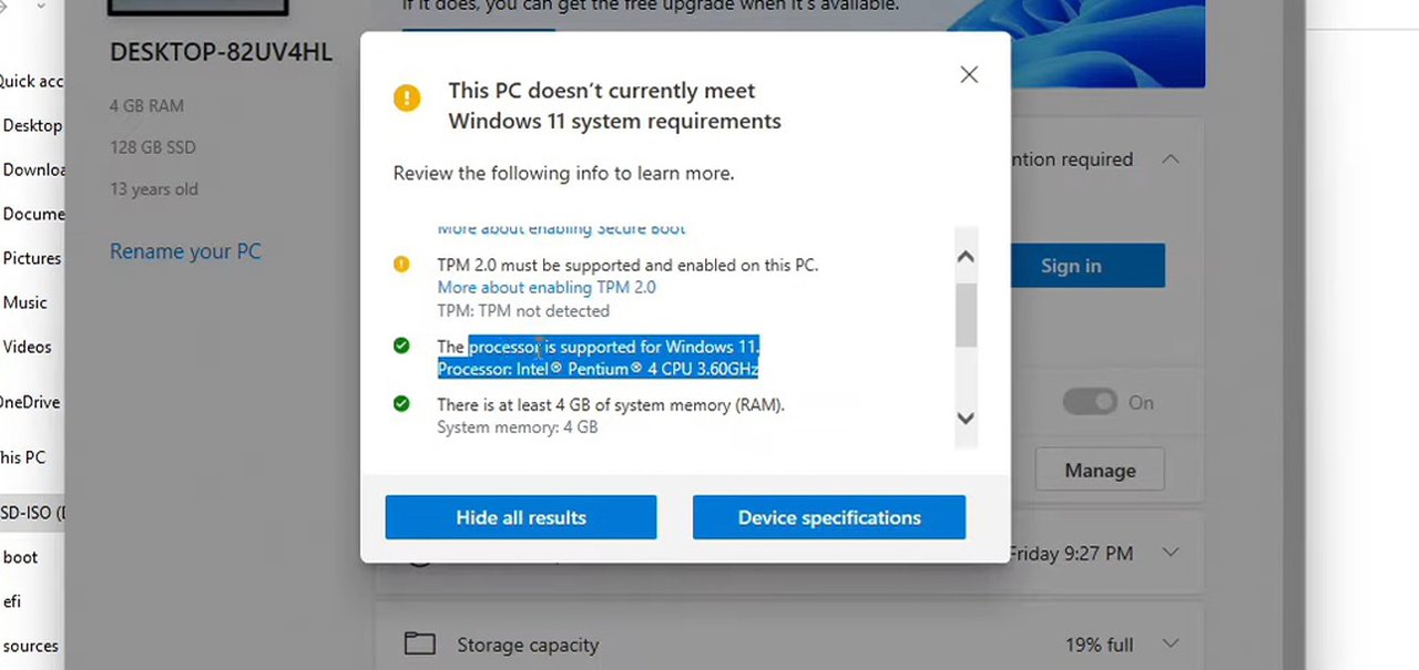 Microsoft exibe Intel Pentium 4 como 'compatível' com Windows 11