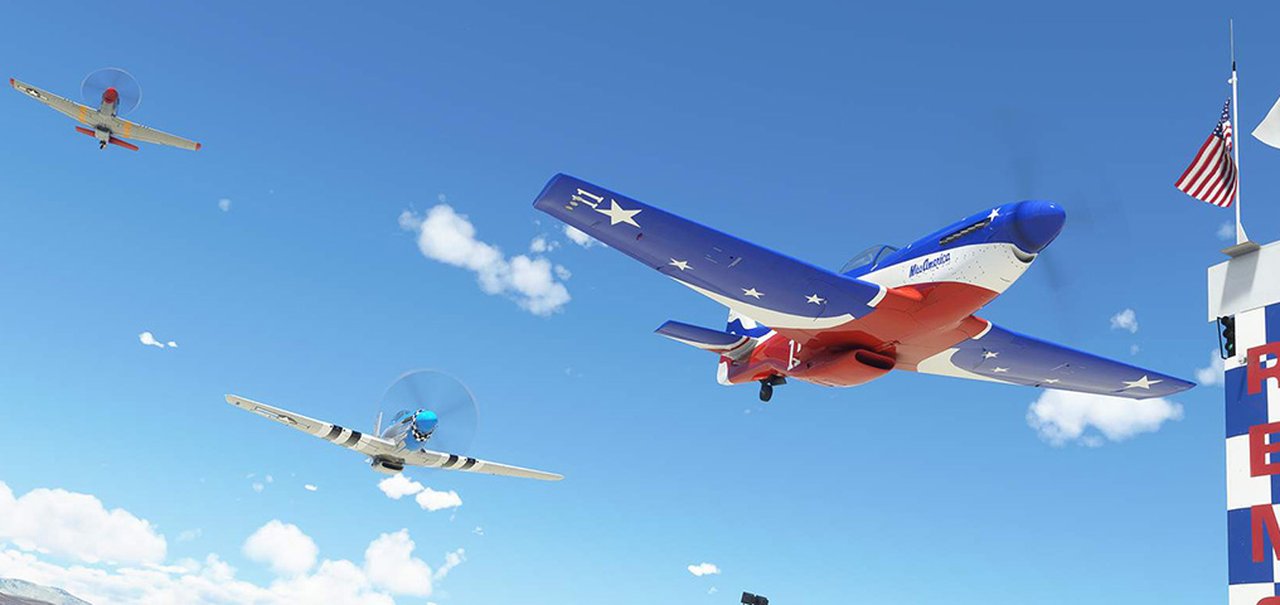 Flight Simulator ganha expansão de corridas Reno Air Race