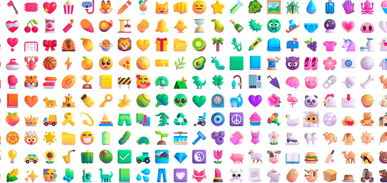 Microsoft lança novos emojis do Windows 11 em 2D